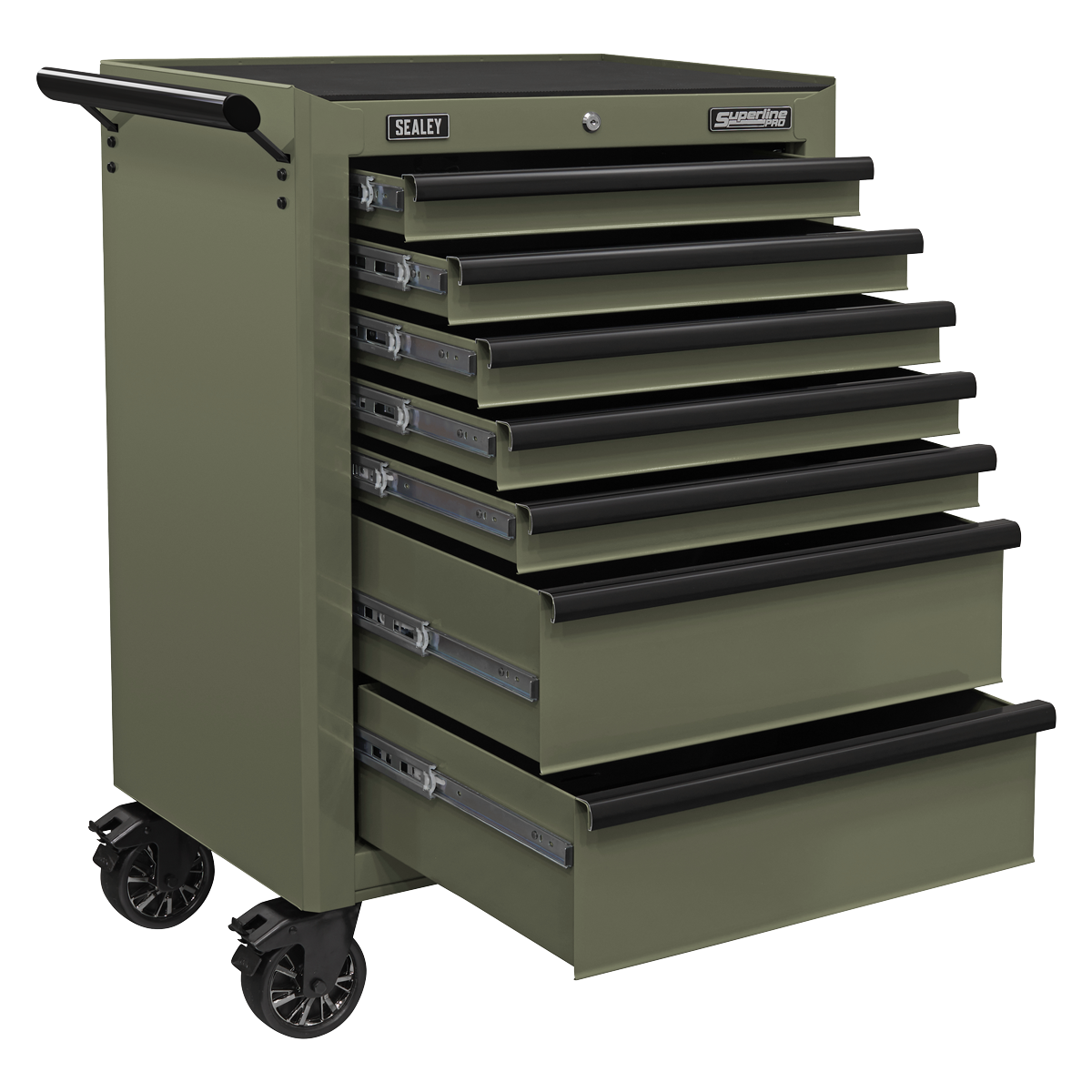 Superline PRO® Heavy-Duty Rollcab 7 Drawer - Khaki