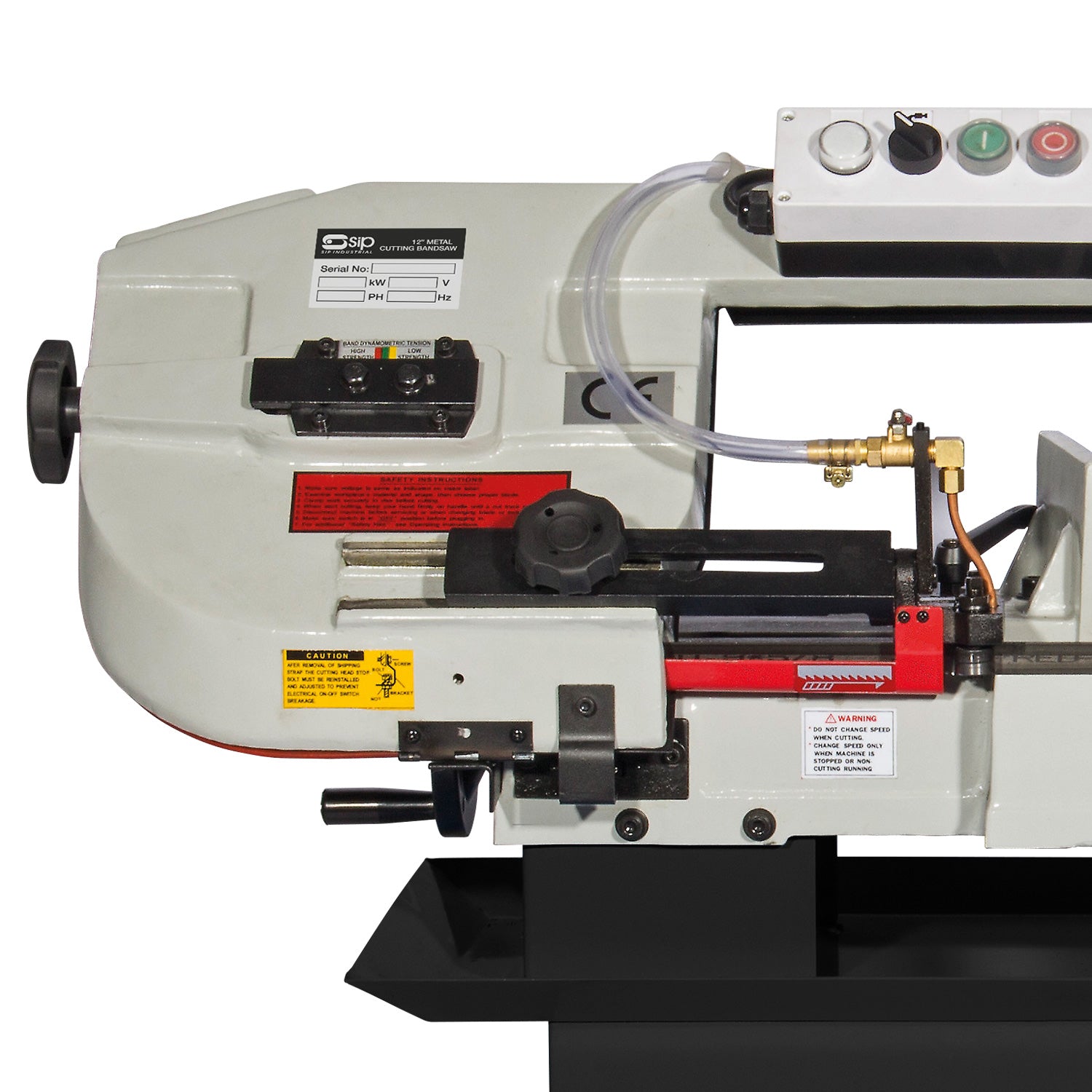 SIP 12" Metal Cutting Bandsaw 300mm with Hydraulic Arm 1500W