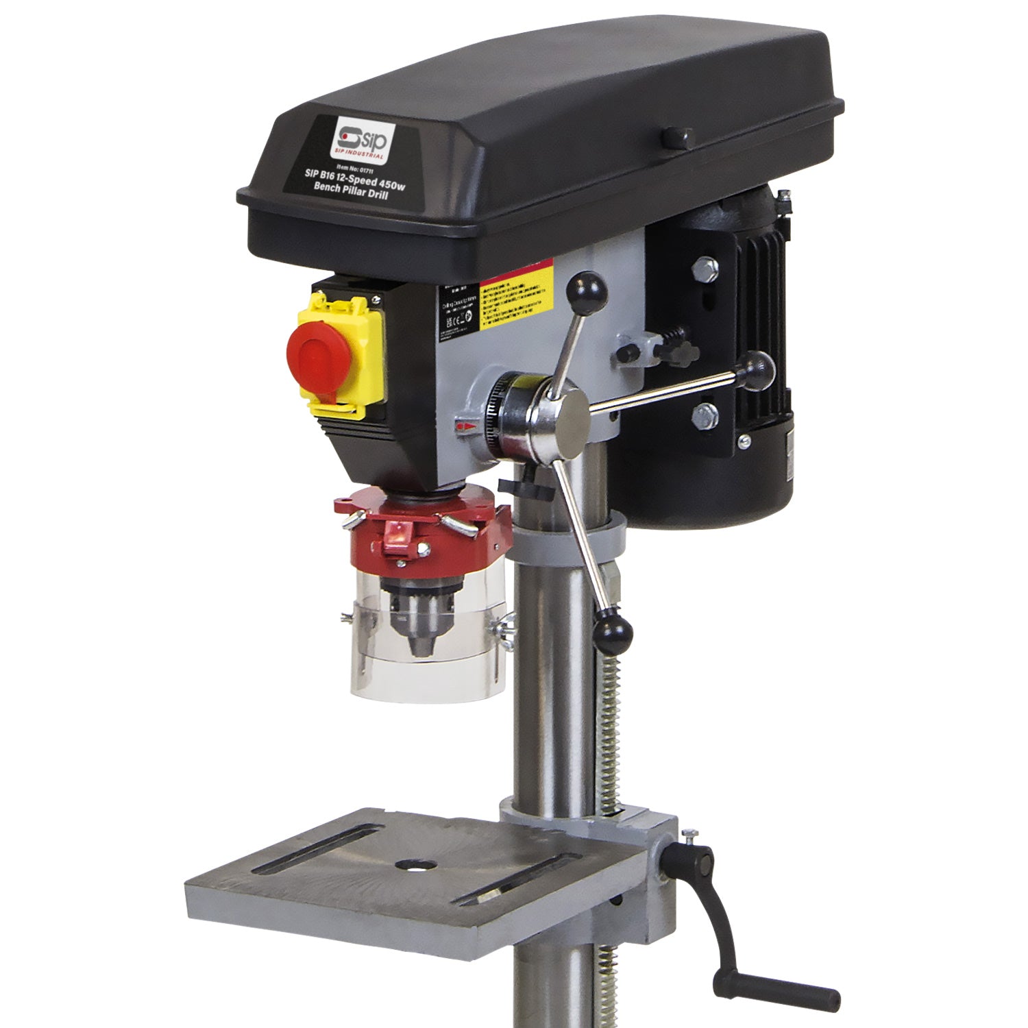 SIP B16 Bench Pillar Drill 840mm, 12-Speed, 450W (01711)