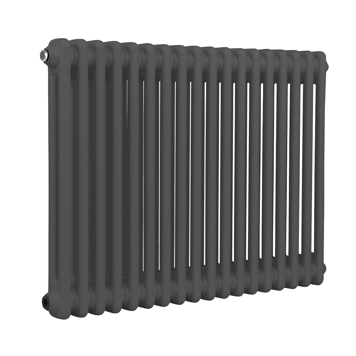 Baridi Horizontal Traditional 2 Column Radiator 600 x 832mm – Anthracite