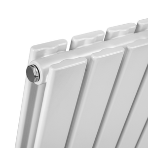 Baridi Horizontal Radiator Contemporary Double Flat Panel Design 600 x 1190mm – White