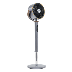 Baridi 12" Pedestal Fan with Remote Control, Back Light & 12hr Timer - Grey