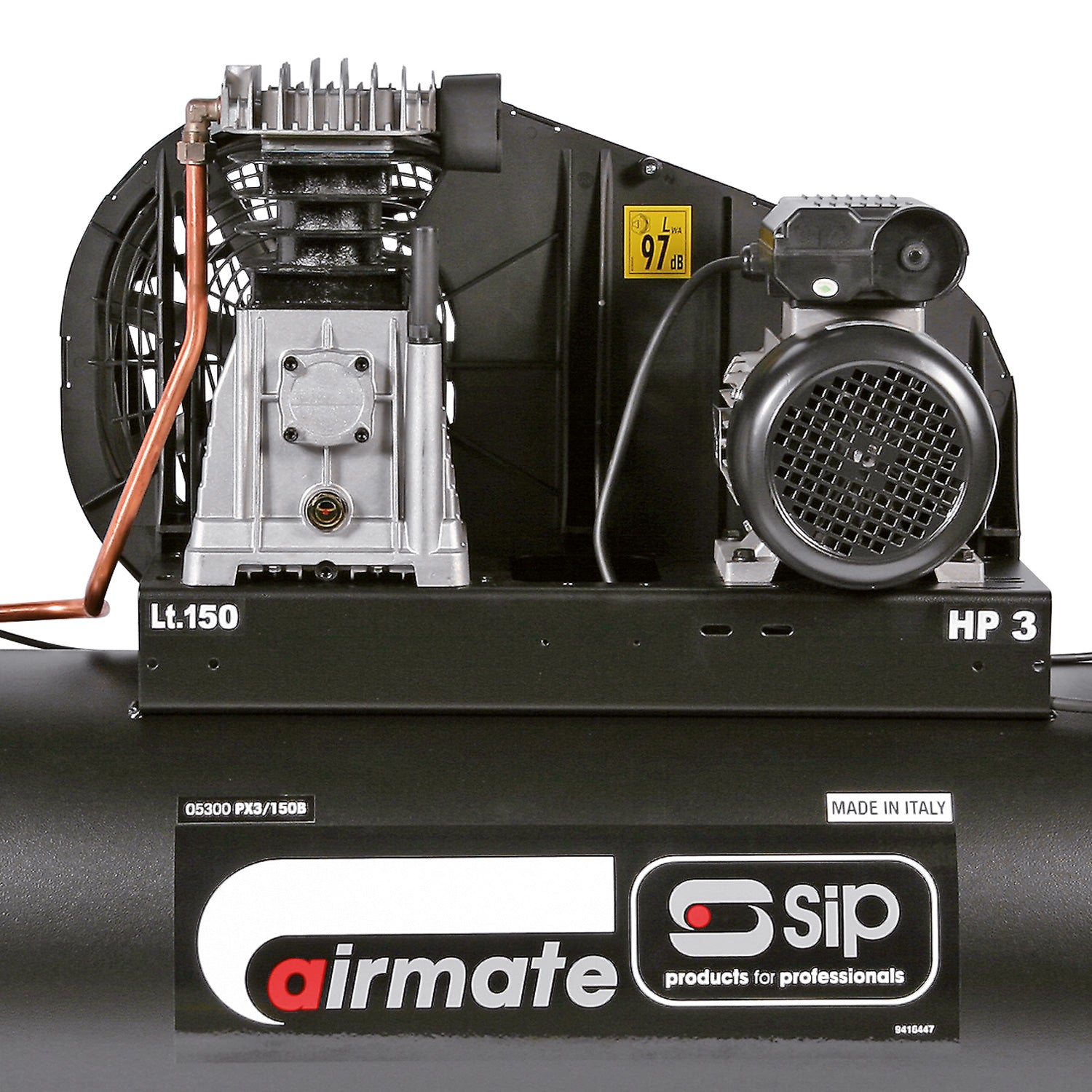 SIP AIRMATE PX3/150-SRB 150L Belt Drive Air Compressor, 3hp (05300)
