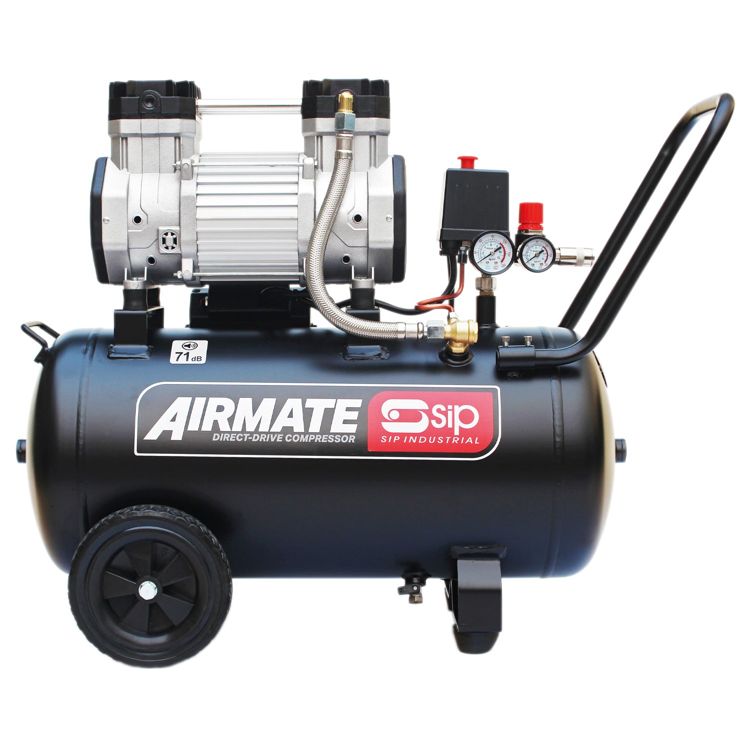 SIP AIRMATE DD 50L Low Noise Oil-Free Direct Drive Compressor, 3hp (05480)