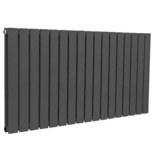 Baridi Horizontal Radiator Contemporary Double Flat Panel Design 600 x 1190mm – Anthracite