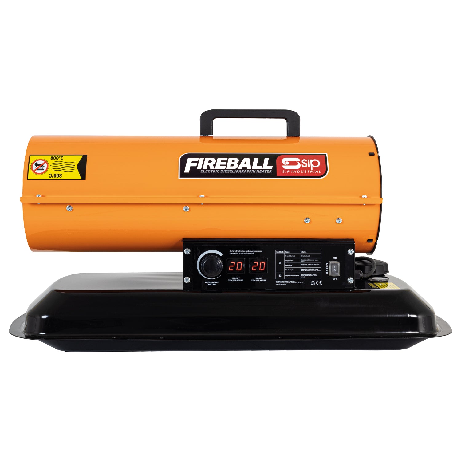 SIP FIREBALL XD75F Diesel/Paraffin Space Heater, 75,000BTU/hr (09591)