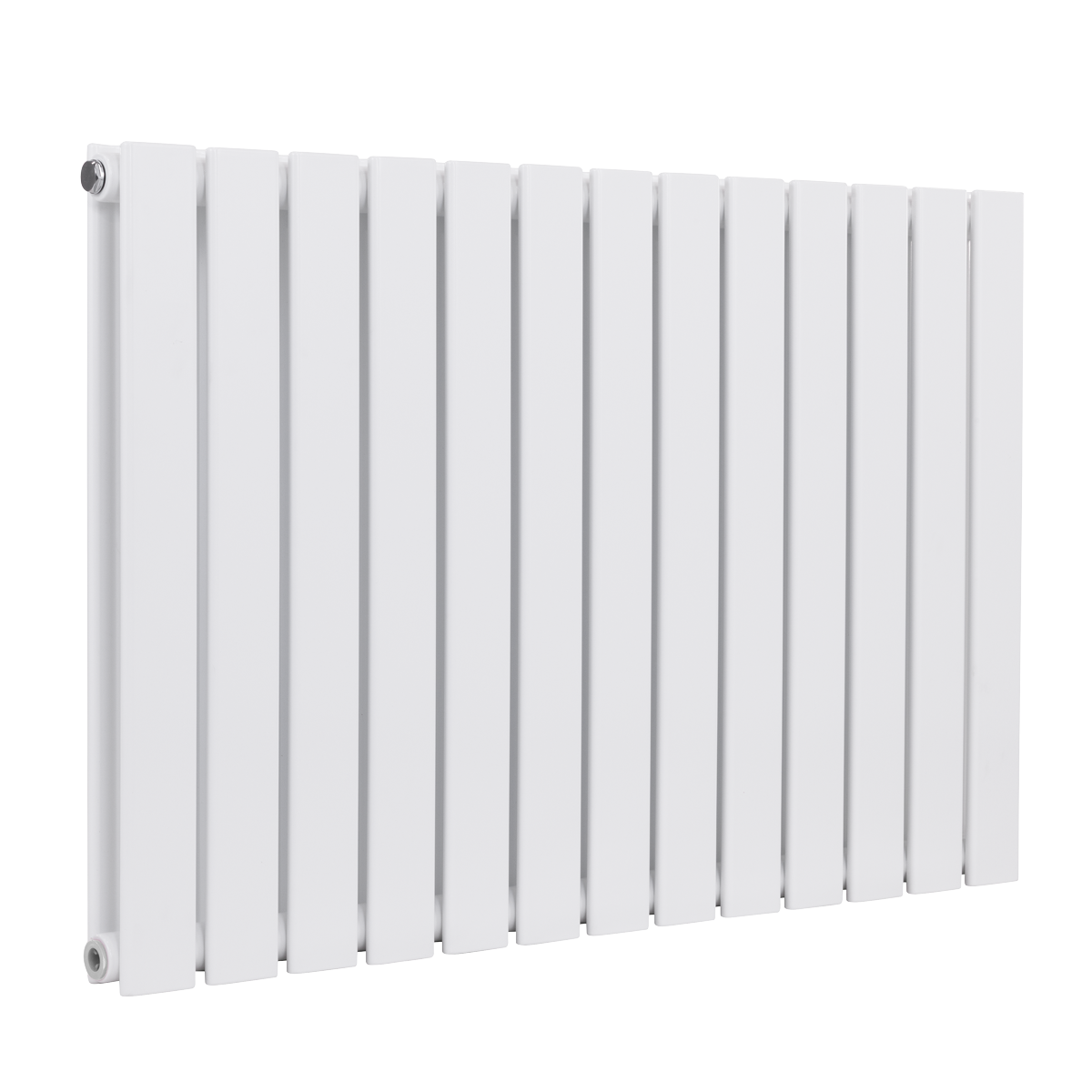 Baridi Horizontal Radiator Contemporary Double Flat Panel Design 600 x 910mm – White