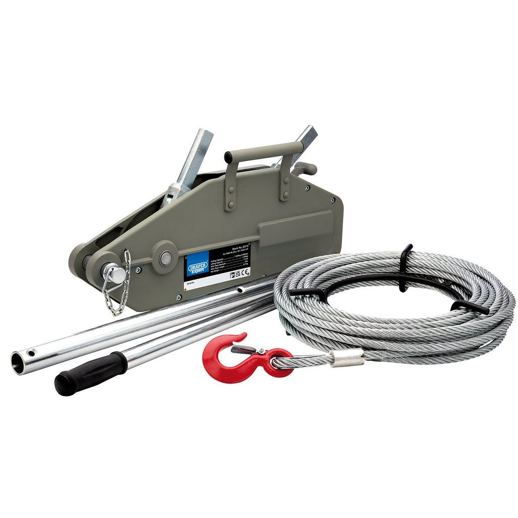 Draper Expert Wire Rope Puller, 1600kg (20115)