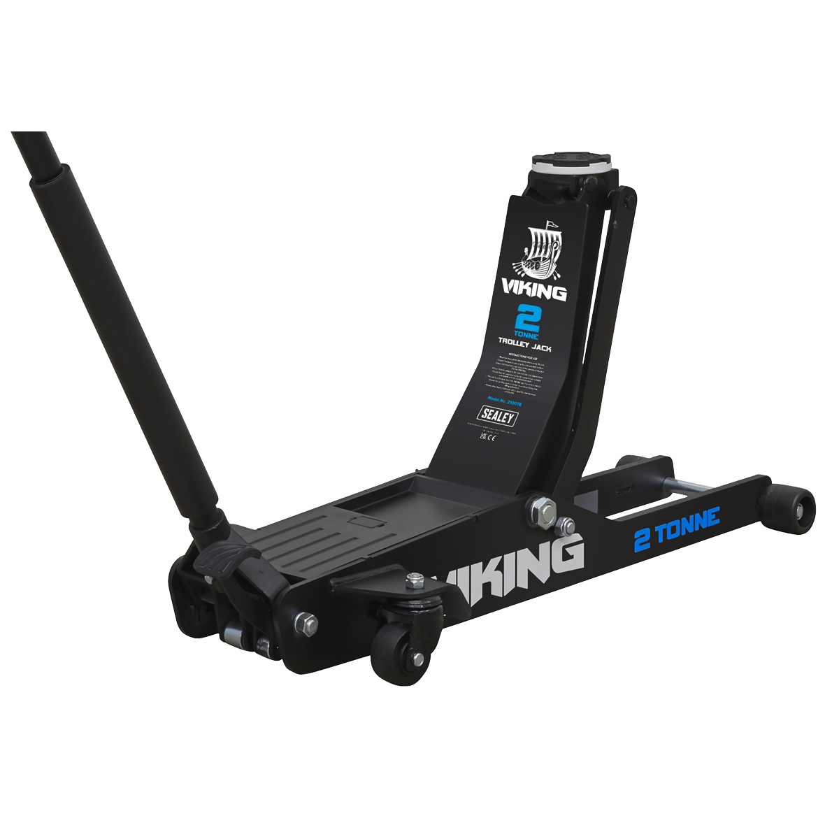 Viking Low Profile Professional Long Reach Trolley Jack with Rocket Lift 2 Tonne