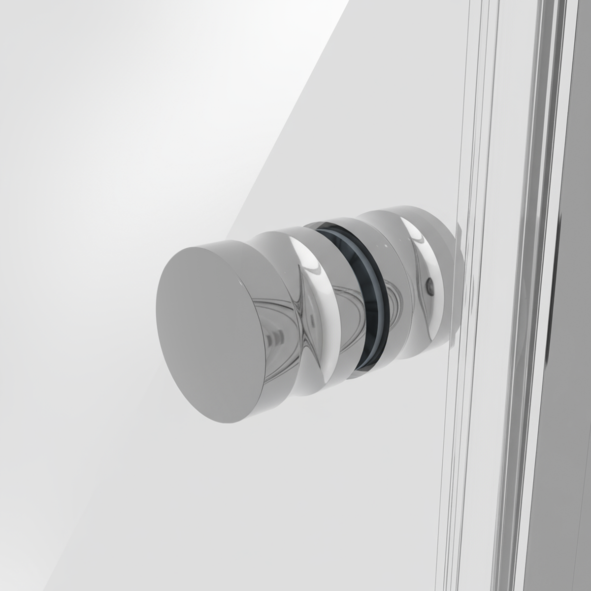 Bi-Fold Shower Door 800 x 1850mm, 6mm Tempered Glass, Reversible - Chrome