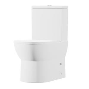 Baridi Close-Coupled Toilet with Soft Close Seat, Dual Flush Cistern & Rimless Flush – White