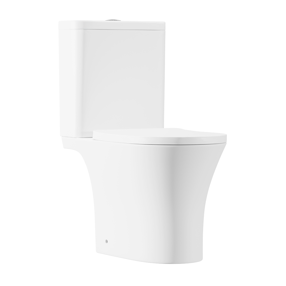Baridi Close-Coupled Toilet with Soft Close Seat, Dual Flush Cistern & Rimless Flush – White
