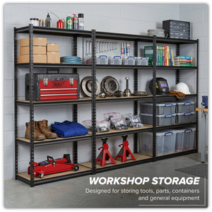 Racking Unit with 5 Shelves 220kg Capacity Per Level - Set of 3