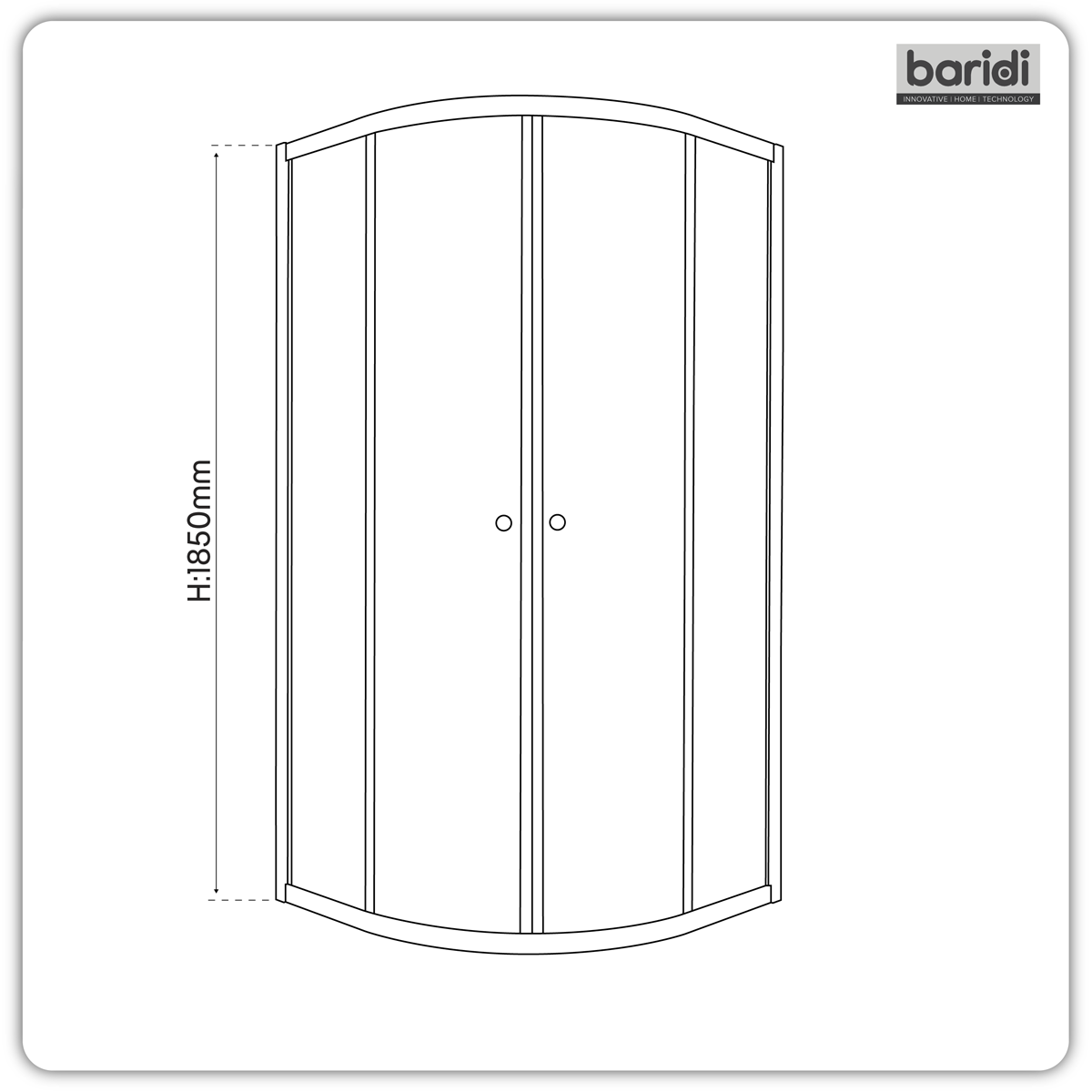 Quadrant Shower Entry Enclosure 800 x 800 x 1850mm with 6mm Tempered Glass - Chrome