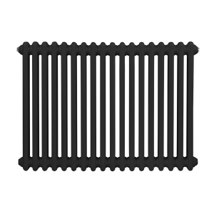 Baridi Horizontal Traditional 2 Column Radiator 600 x 832mm – Black