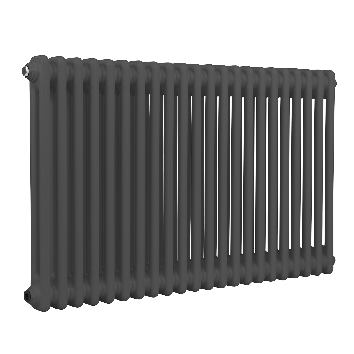 Baridi Horizontal Traditional 2 Column Radiator 600 x 1012mm – Anthracite