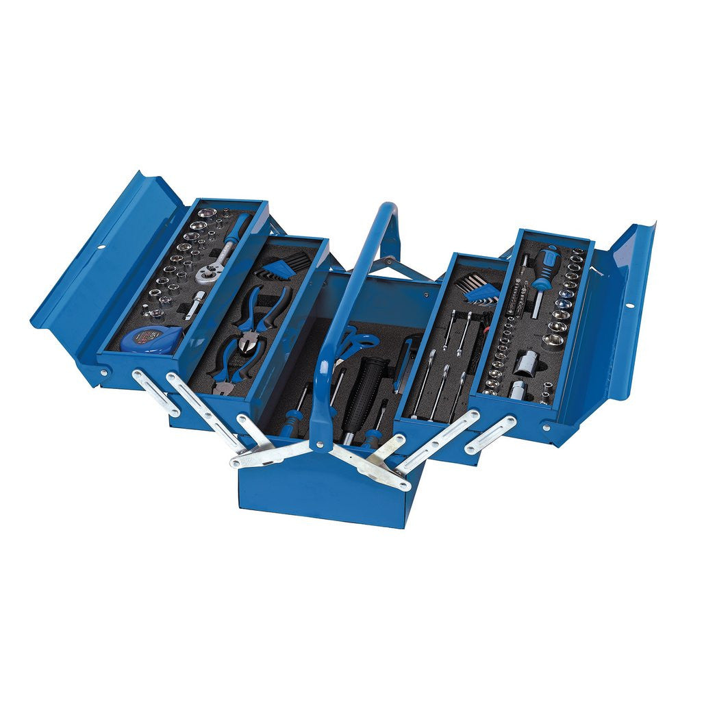 Draper Cantilever Tool Box with Tool Kit, 126 Piece (48091)