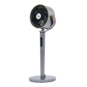 Baridi 12" Pedestal Fan with Remote Control, Back Light & 12hr Timer - Grey