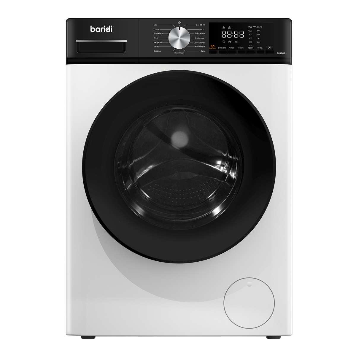 8kg Washing Machine, Front Loading, 1400rpm Energy Rating A – White