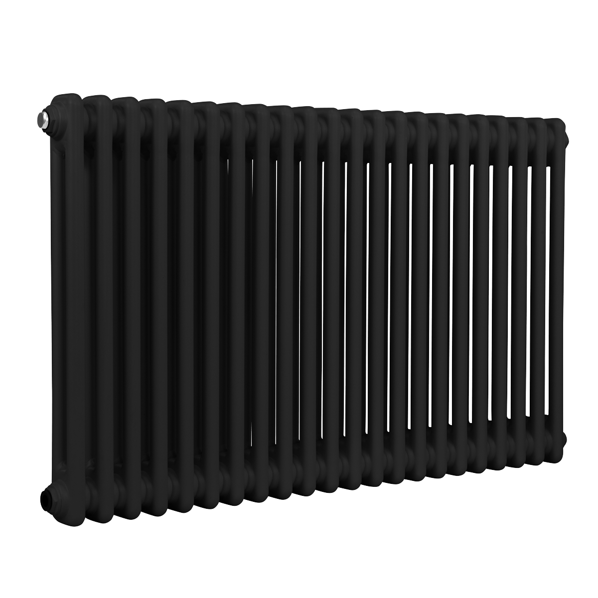 Baridi Horizontal Traditional 2 Column Radiator 600 x 1012mm – Black