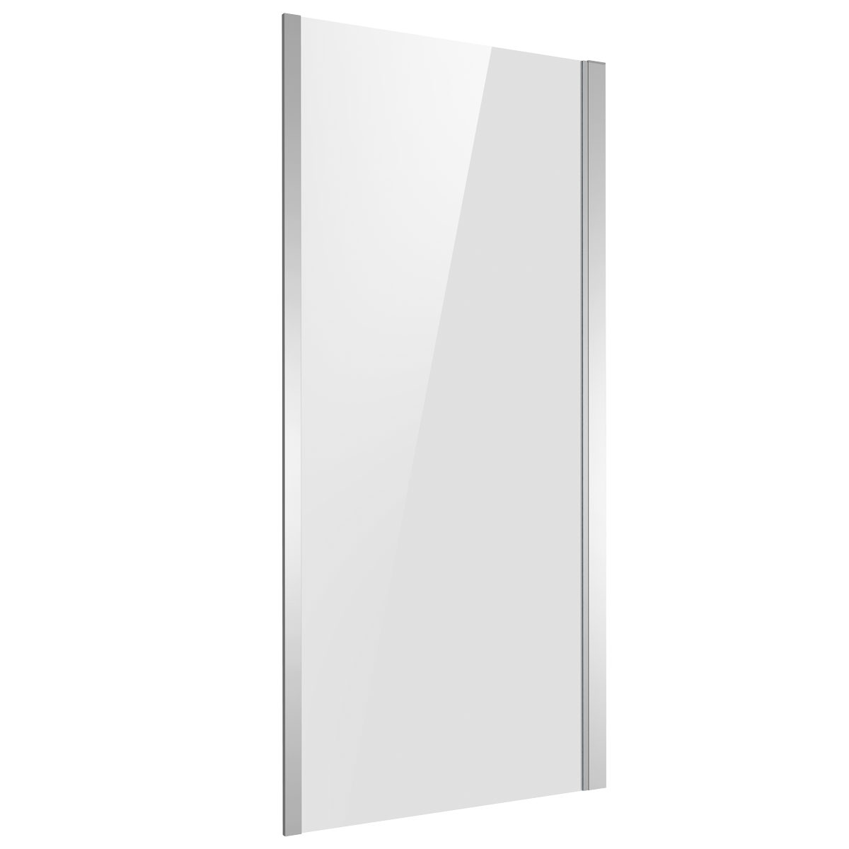Baridi Side Panel for Sliding Shower Doors, 6mm Tempered Glass - Chrome