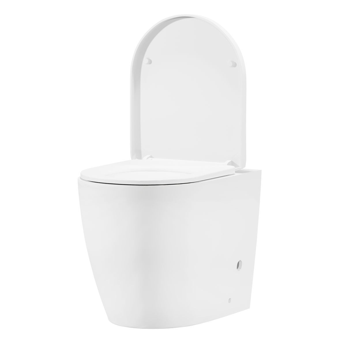 Back-to-Wall Toilet with Soft Close Seat & Rimless Flush – White