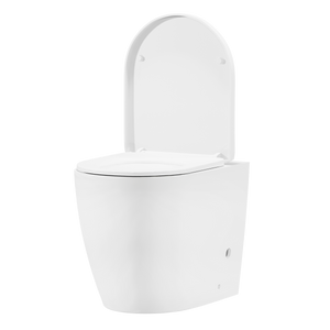 Back-to-Wall Toilet with Soft Close Seat & Rimless Flush – White