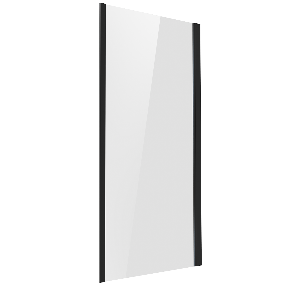 Side Panel for Sliding Shower Doors, 6mm Tempered Glass - Black