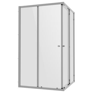 Corner Shower Entry Enclosure 1000 x 800 x 1850mm with 6mm Tempered Glass - Chrome