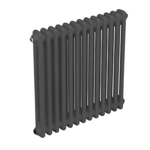 Baridi Horizontal Traditional 2 Column Radiator 600 x 607mm – Anthracite