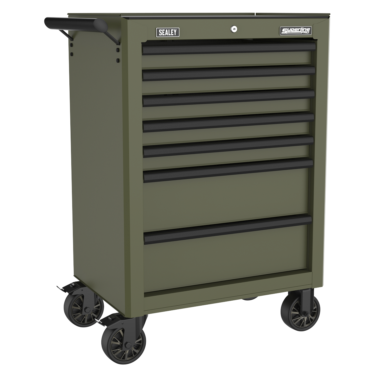 Superline PRO® Heavy-Duty Rollcab 7 Drawer - Khaki