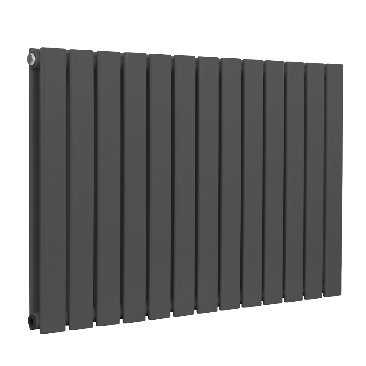 Baridi Horizontal Radiator Contemporary Double Flat Panel Design 600 x 910mm – Anthracite