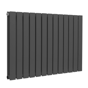 Baridi Horizontal Radiator Contemporary Double Flat Panel Design 600 x 910mm – Anthracite