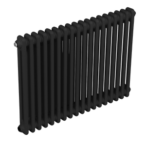 Baridi Horizontal Traditional 2 Column Radiator 600 x 832mm – Black