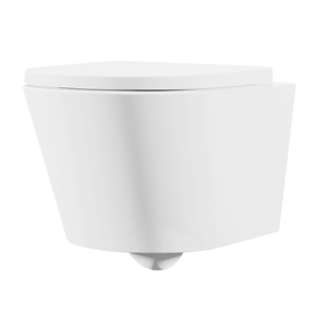Wall Hung Toilet with Soft Close Seat & Rimless Flush – White