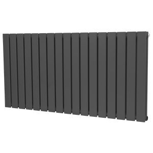 Baridi Horizontal Radiator Contemporary Double Flat Panel Design 600 x 1190mm – Anthracite