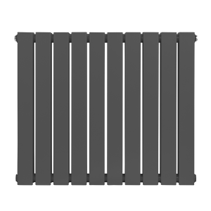 Baridi Horizontal Radiator Contemporary Double Flat Panel Design 600 x 700mm – Anthracite