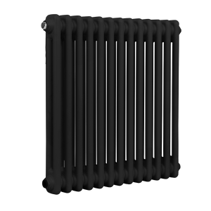 Baridi Horizontal Traditional 2 Column Radiator 600 x 607mm – Black