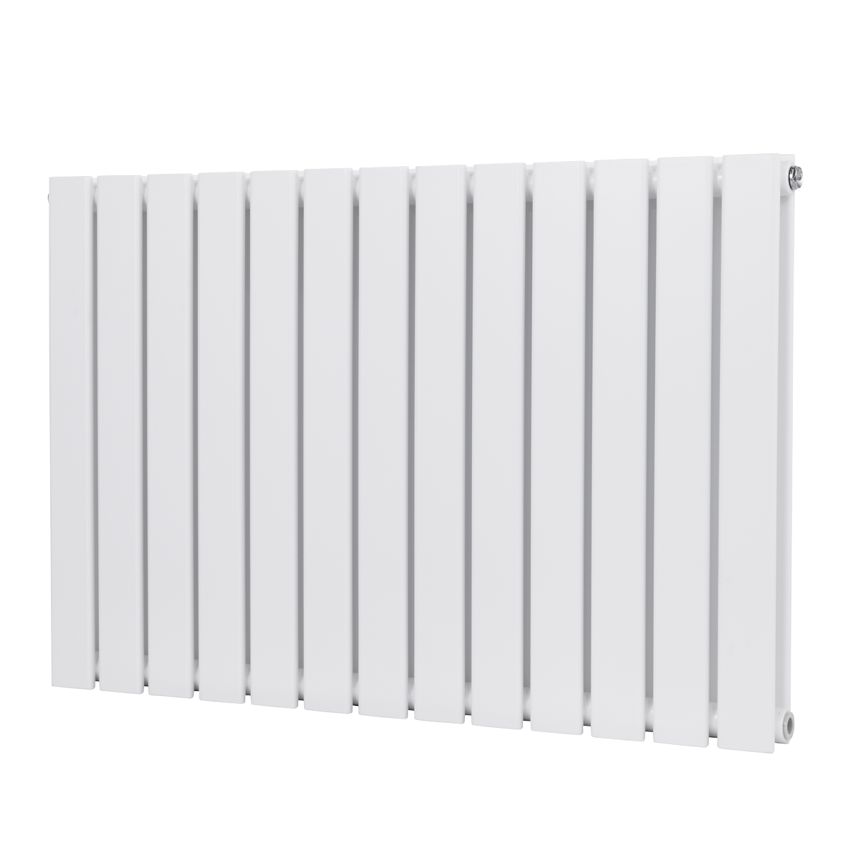 Baridi Horizontal Radiator Contemporary Double Flat Panel Design 600 x 910mm – White
