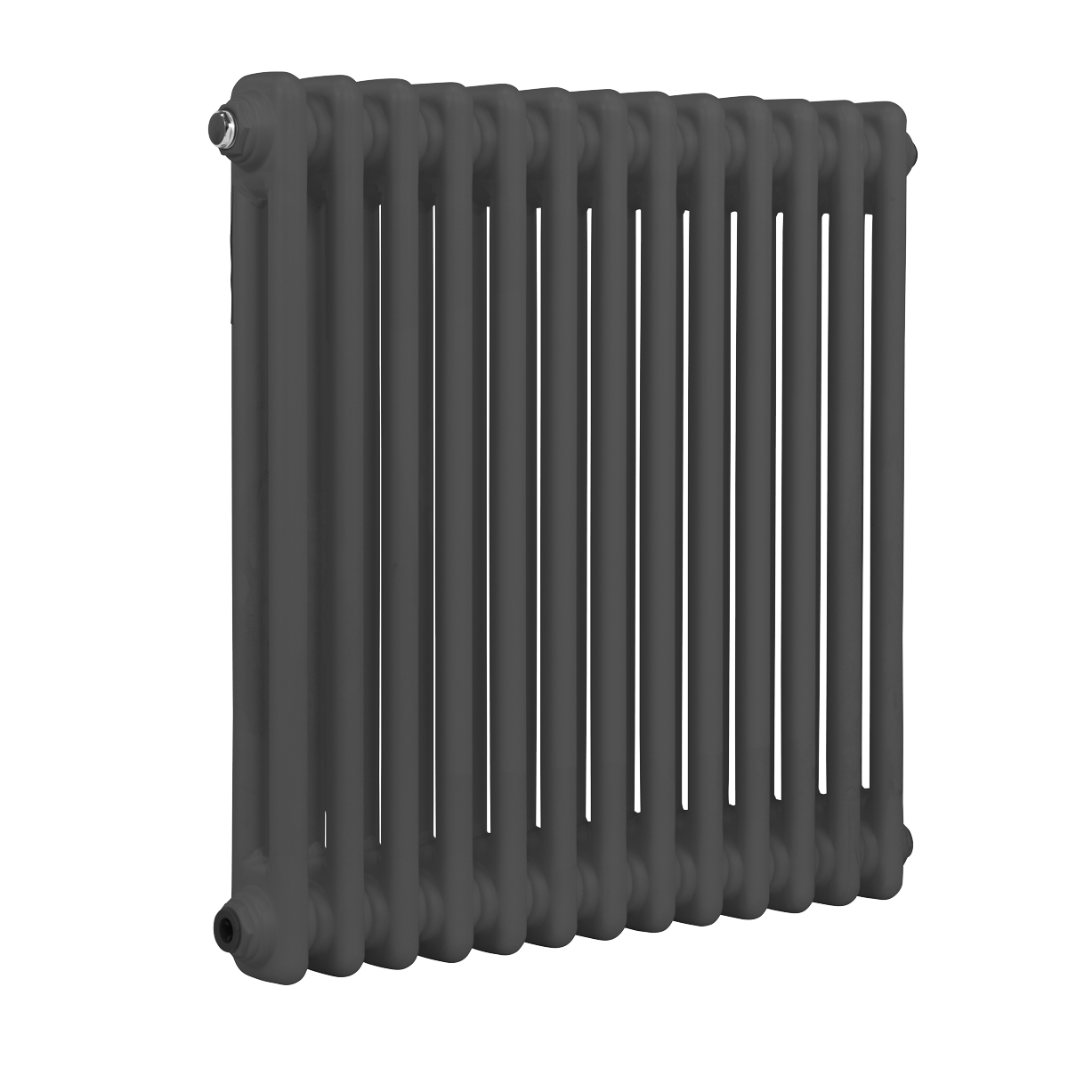 Baridi Horizontal Traditional 2 Column Radiator 600 x 607mm – Anthracite