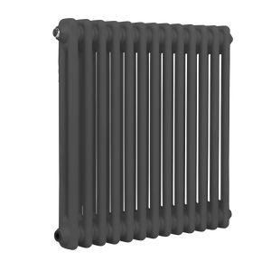 Baridi Horizontal Traditional 2 Column Radiator 600 x 607mm – Anthracite
