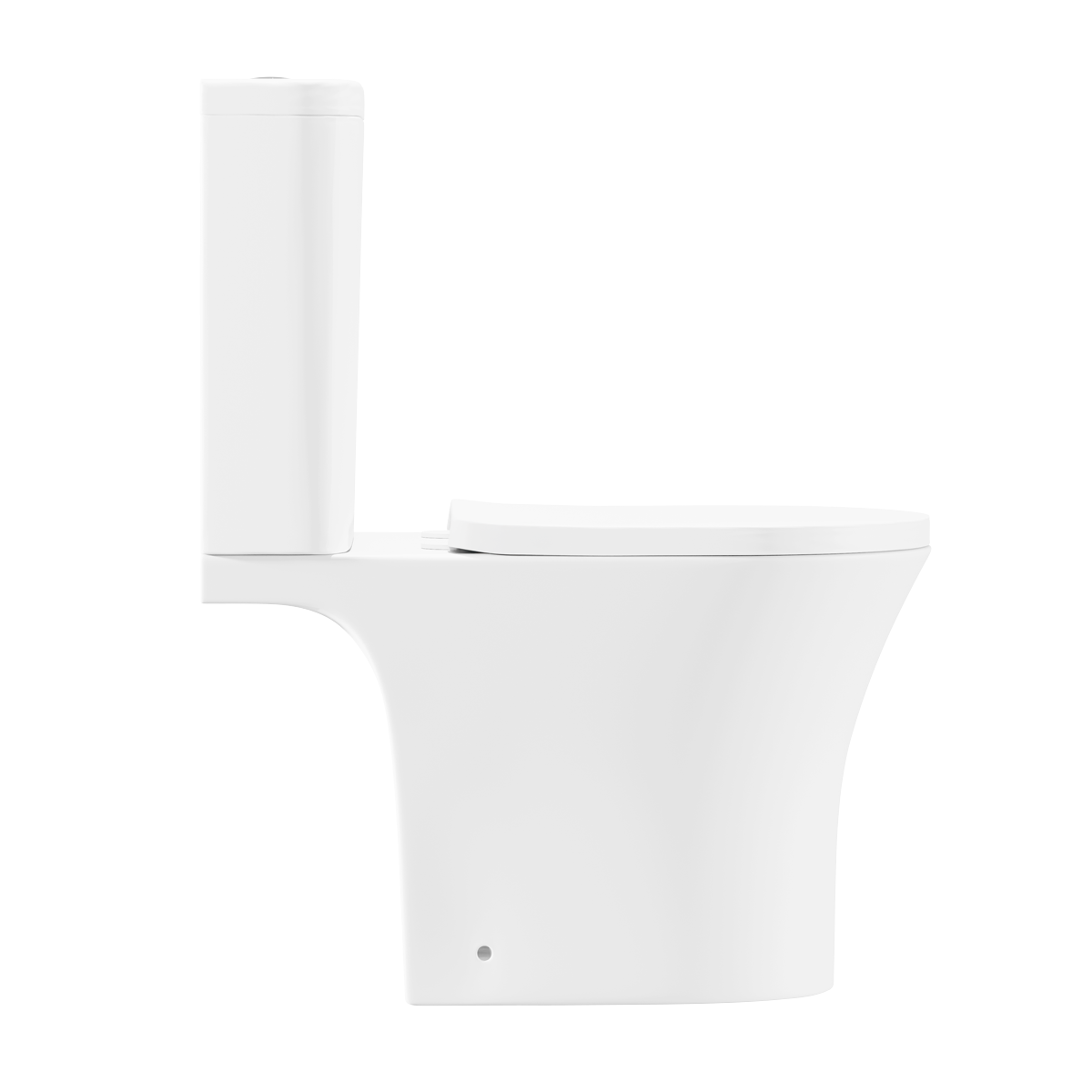 Baridi Close-Coupled Toilet with Soft Close Seat, Dual Flush Cistern & Rimless Flush – White