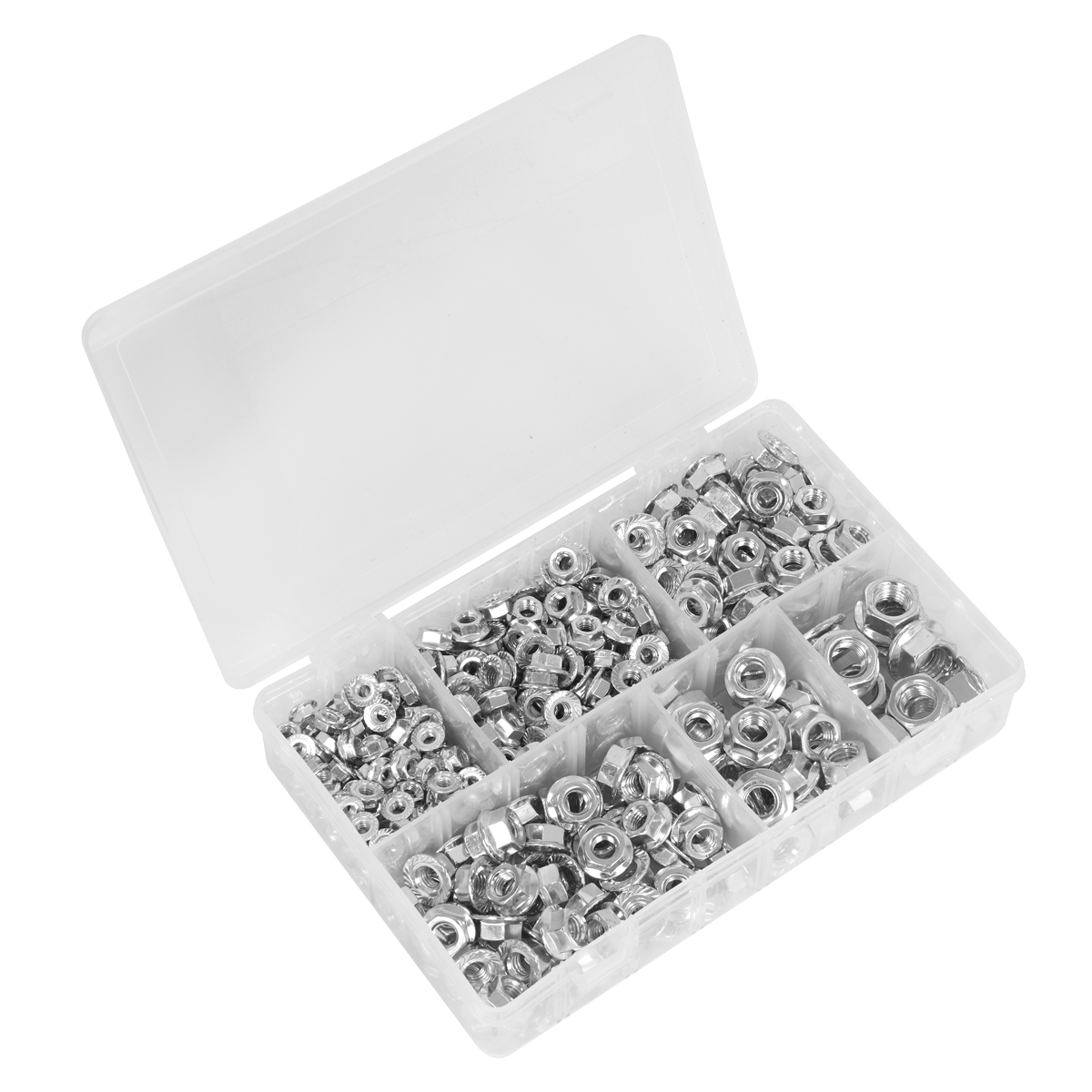 Serrated Flange Nut Assortment M5-M12 390pc