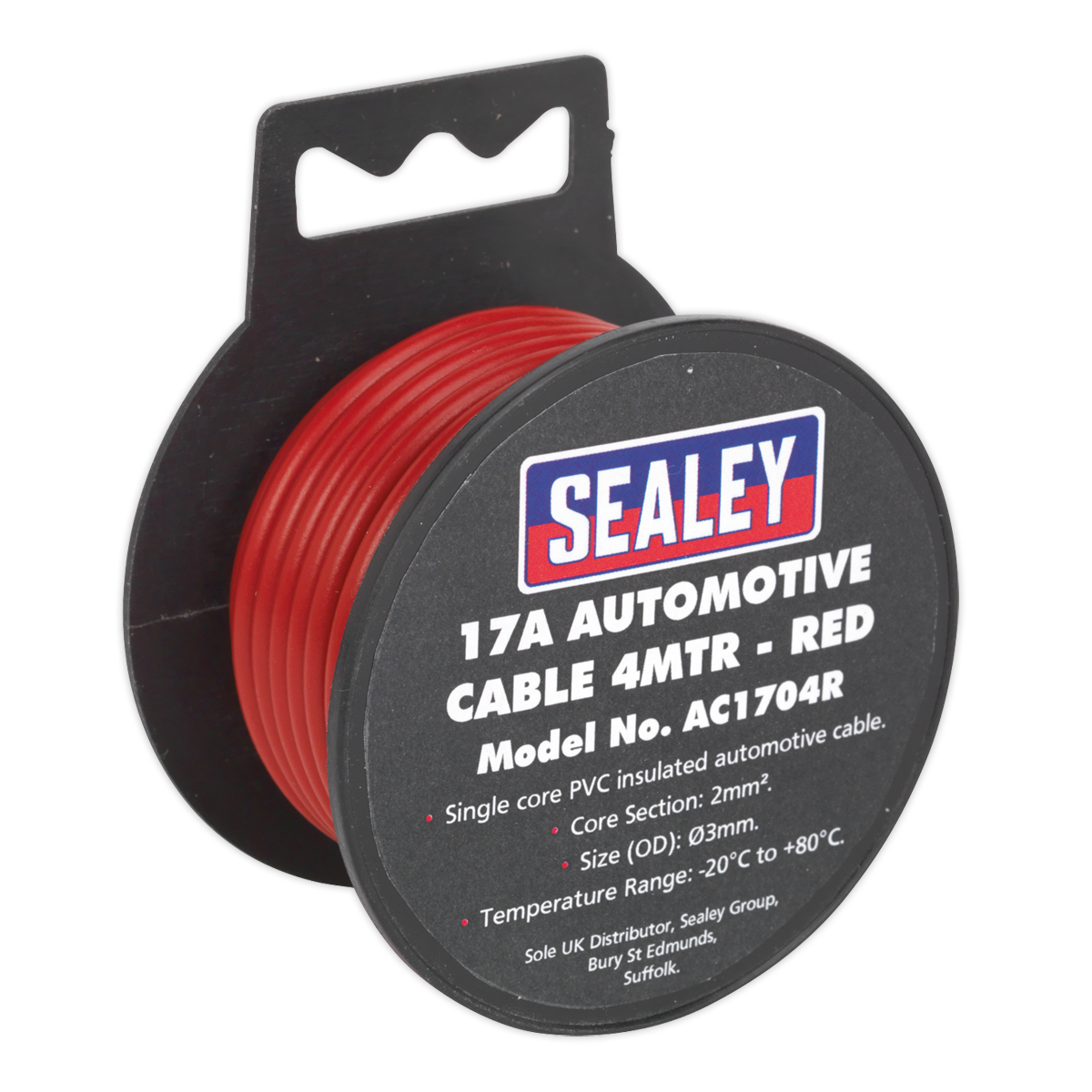 17A Thick Wall Automotive Cable 4m - Red
