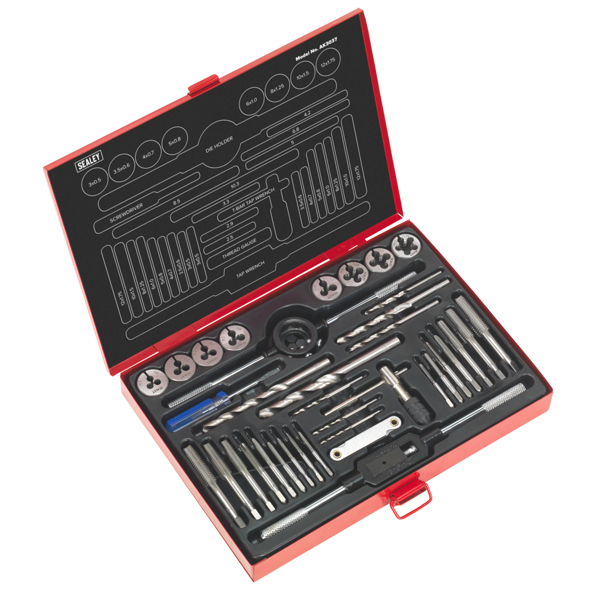 Metric Tap & Die Set Split Dies 37pc