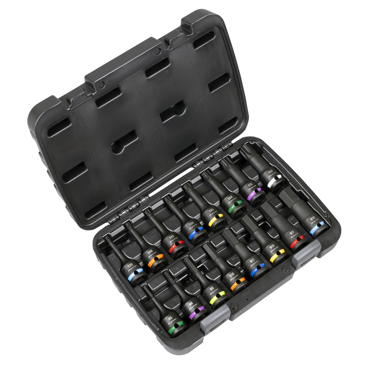 Premier Hex & TRX-Star* Impact Socket Bit Set 1/2"Sq Drive 16pc
