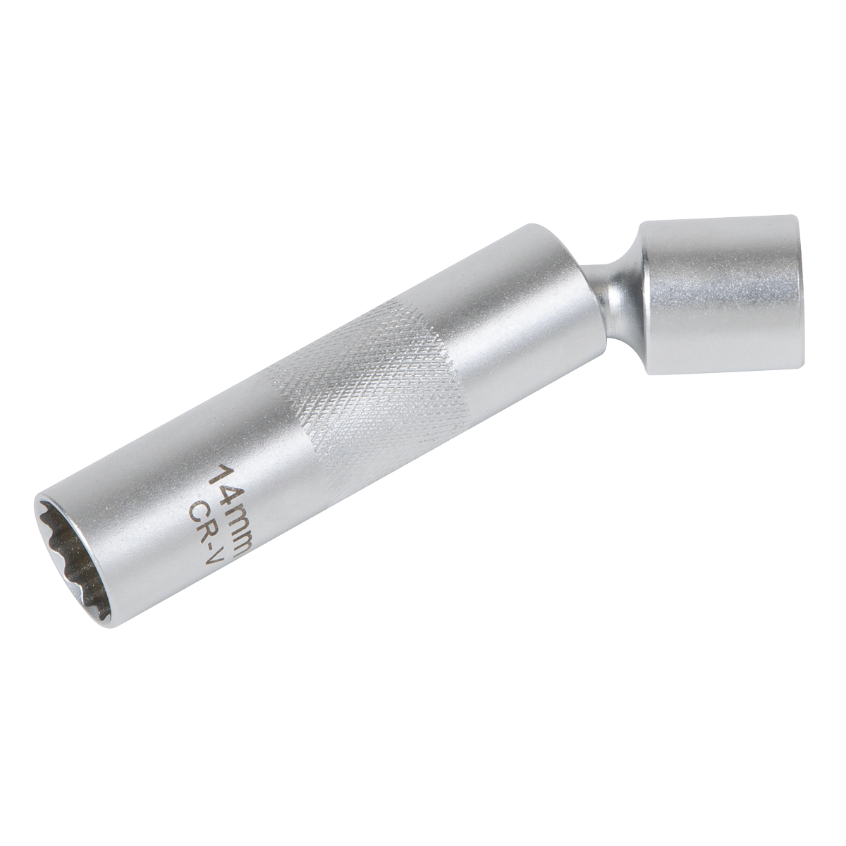 Spark Plug Socket with Universal Joint 3/8"Sq Drive 12-Point 14mm
