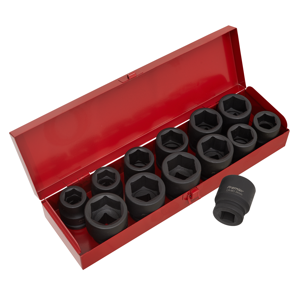 Premier Metric/Imperial Impact Socket Set 3/4"Sq Drive 13pc
