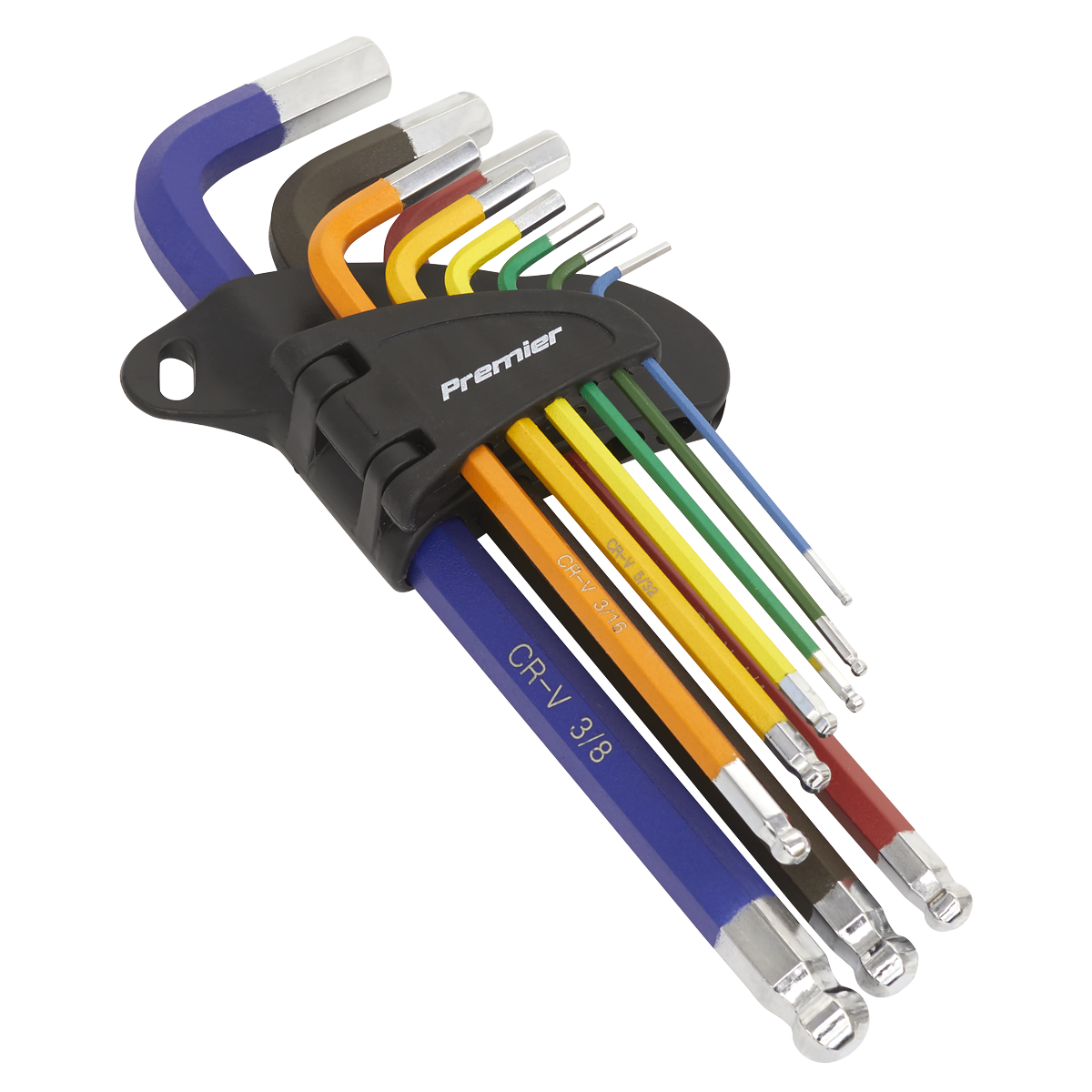 Premier Imperial Long Ball-End Hex Key Set 9pc