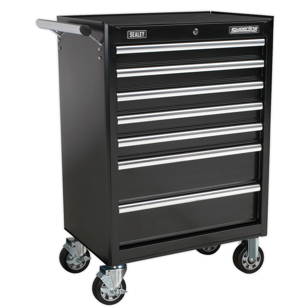 Sealey AP33479B Superline PRO® Rollcab with Ball-Bearing Slides, 7 Drawer, Black